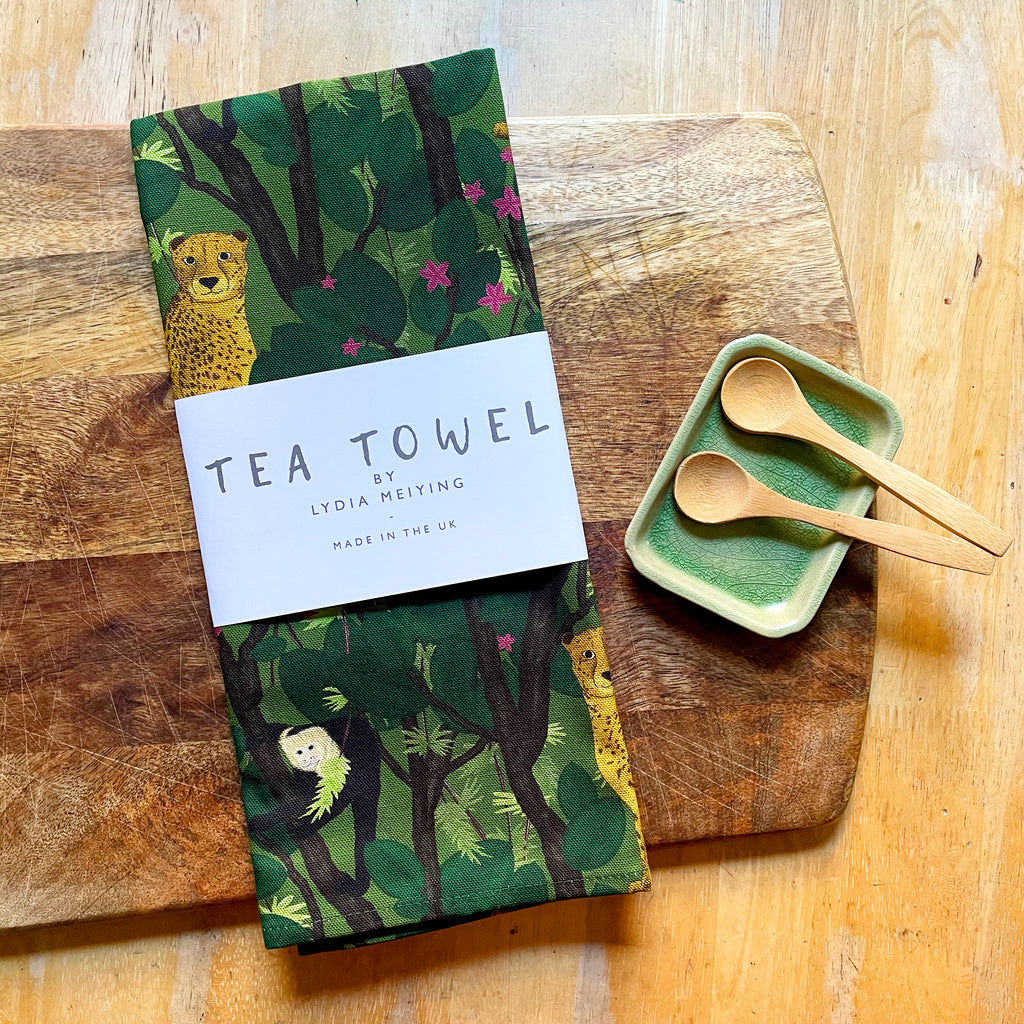 Cheetahs and Monkeys - Tea Towel