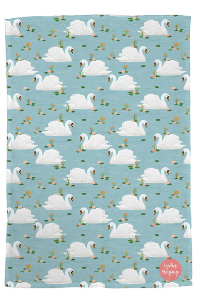 Swans - Tea Towel