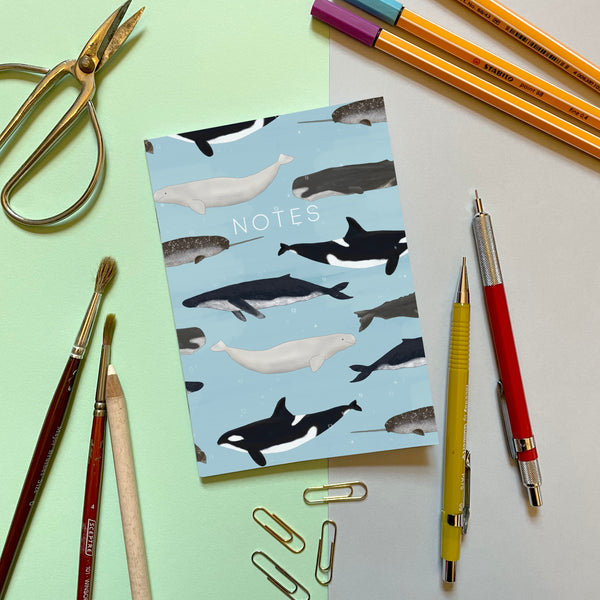 Whales - Mini Notebook